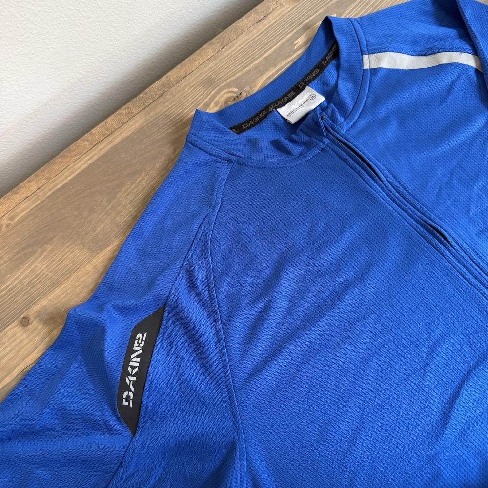 Dakine Men's XL Blue Half Zip‎ Short Sleeve Bicycle Jersey Shirt Top